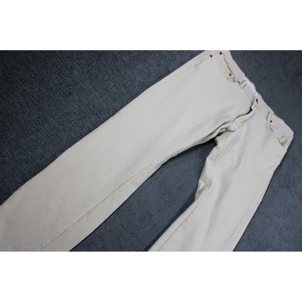 Laguna Mens Beige Straight Leg Denim Jeans Stone Wash Size 36 x 30